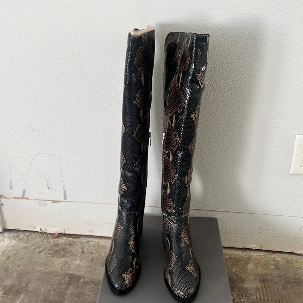 Aquatalia Nala snake print over the knee boot